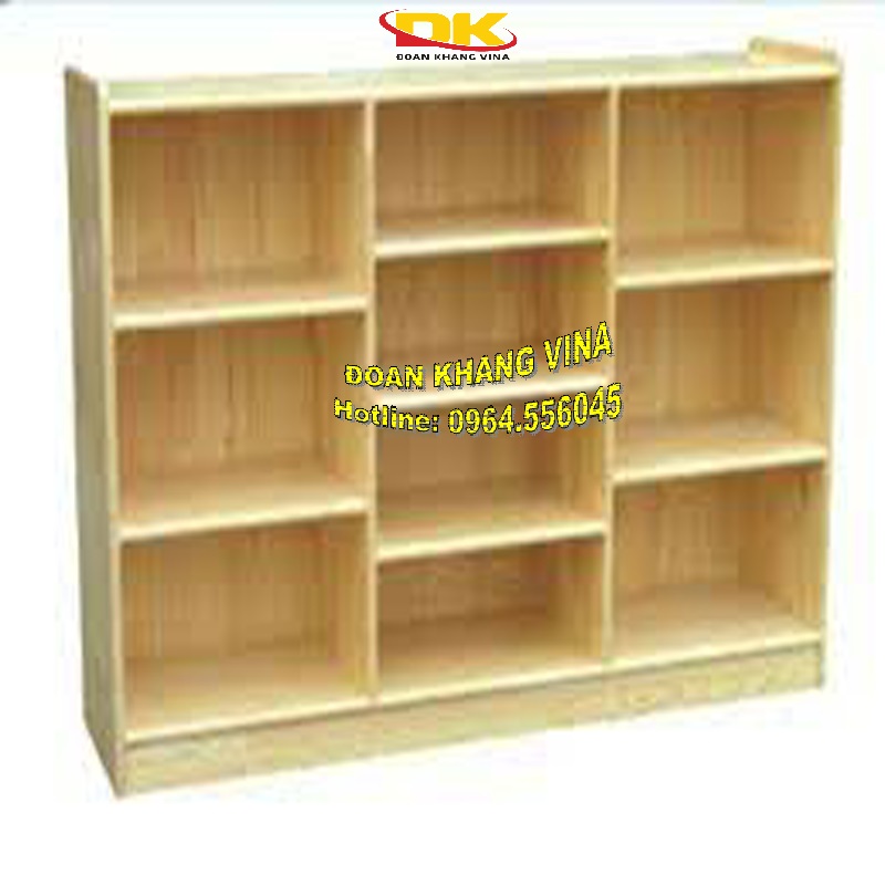 Kệ sách 4 tầng 10 ngăn chất liệu gỗ thông DK 013-9